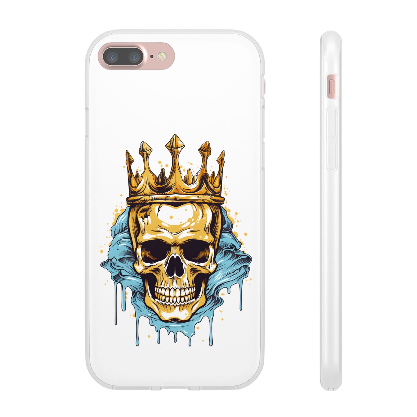 Skull Sovereign - Flexi Cases - Skull, crown, royalty, power, majesty, regal, death, edgy, dark, iPhone case, galaxy case, Samsung case