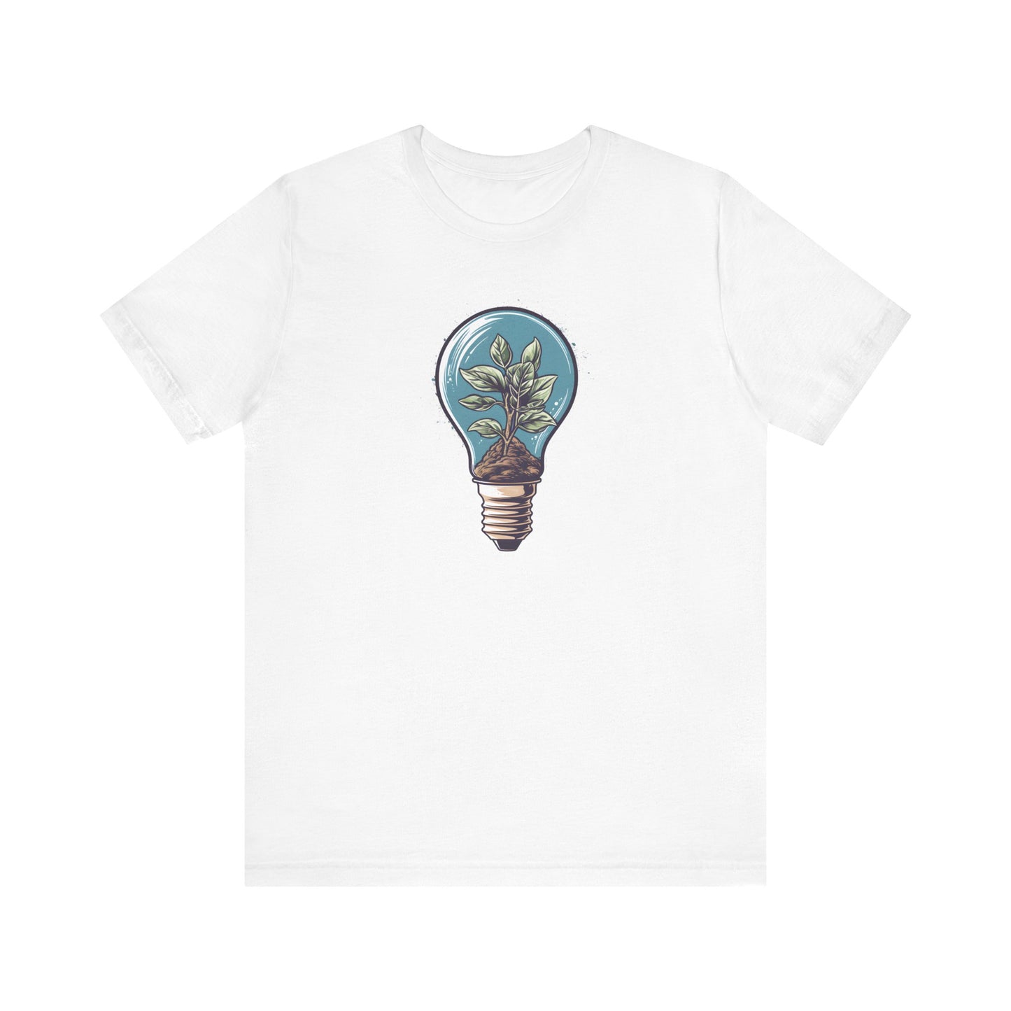 Botanical Brilliance - Tee - Lightbulb, plant, growth, sustainability, nature, green, botanical, environmental, unique, women's tee