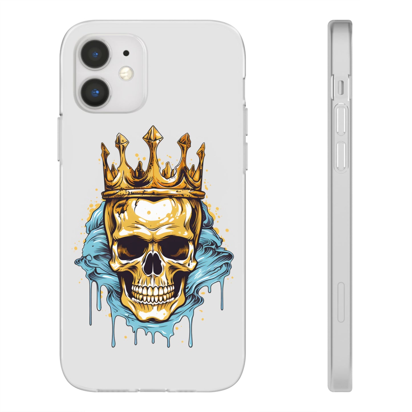 Skull Sovereign - Flexi Cases - Skull, crown, royalty, power, majesty, regal, death, edgy, dark, iPhone case, galaxy case, Samsung case