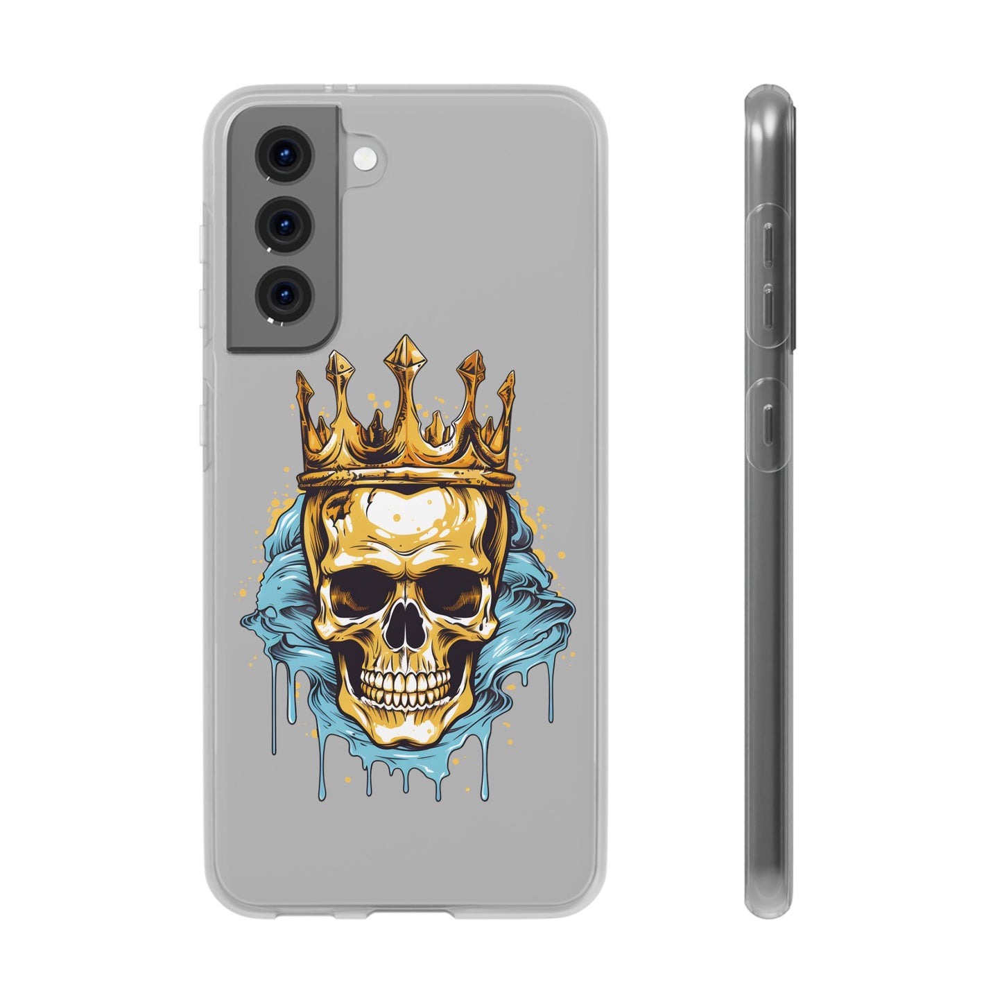 Skull Sovereign - Flexi Cases - Skull, crown, royalty, power, majesty, regal, death, edgy, dark, iPhone case, galaxy case, Samsung case