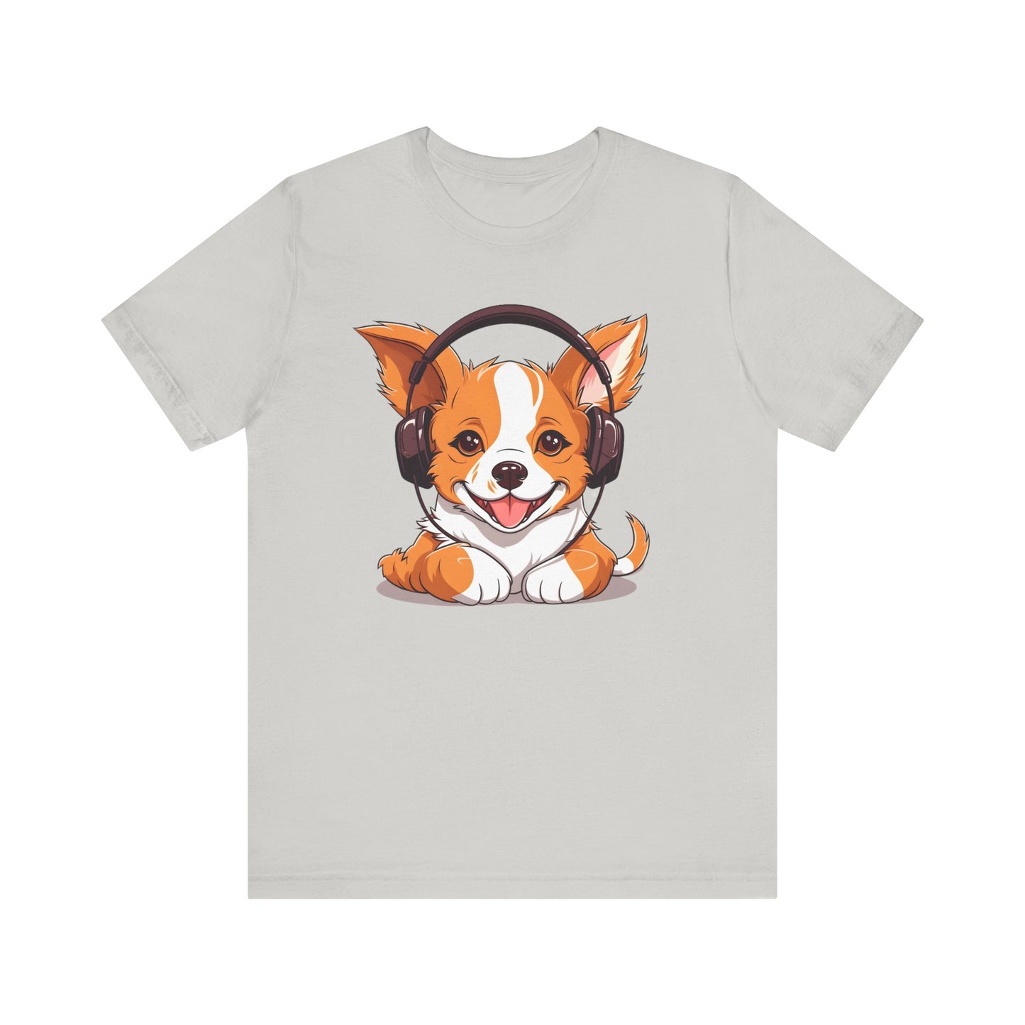 Corgi Beat - Tee - Corgi, headphones, music, pet, cute, adorable, paws, beats, tunes, chill, dog t-shirt, graphic tee
