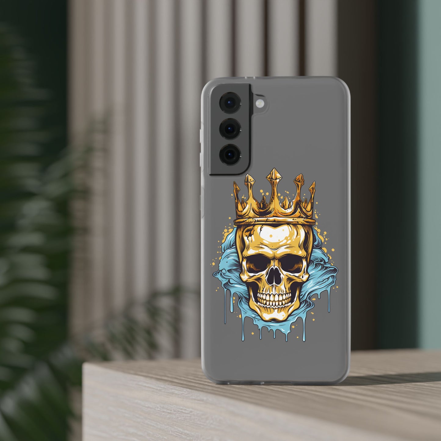 Skull Sovereign - Flexi Cases - Skull, crown, royalty, power, majesty, regal, death, edgy, dark, iPhone case, galaxy case, Samsung case