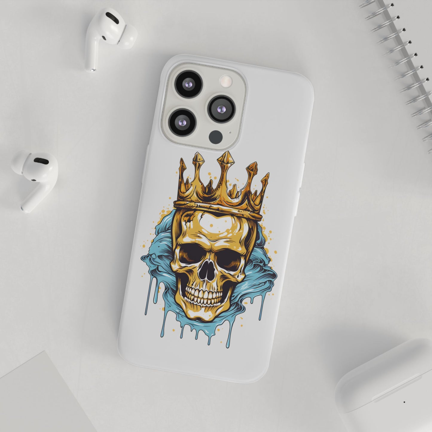 Skull Sovereign - Flexi Cases - Skull, crown, royalty, power, majesty, regal, death, edgy, dark, iPhone case, galaxy case, Samsung case