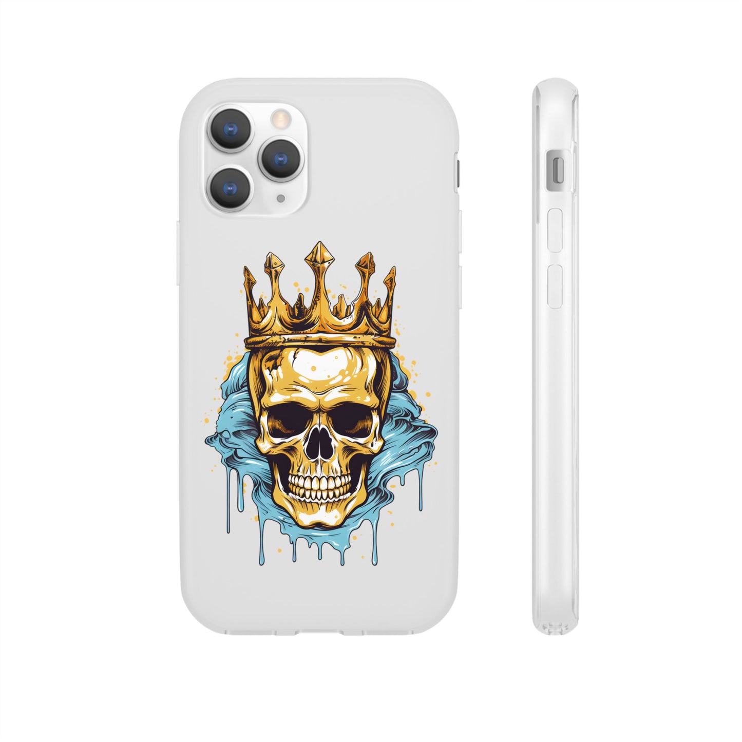 Skull Sovereign - Flexi Cases - Skull, crown, royalty, power, majesty, regal, death, edgy, dark, iPhone case, galaxy case, Samsung case