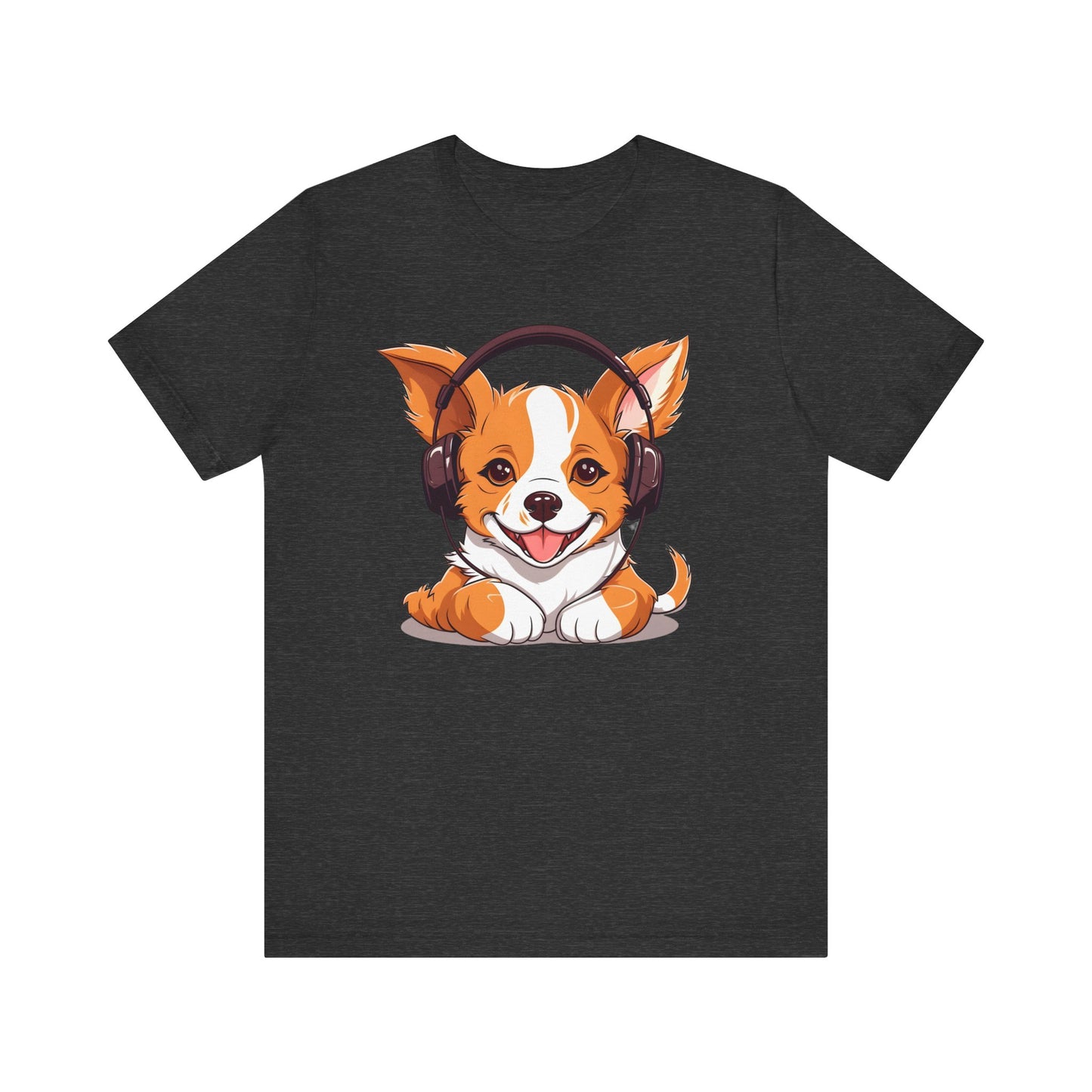 Corgi Beat - Tee - Corgi, headphones, music, pet, cute, adorable, paws, beats, tunes, chill, dog t-shirt, graphic tee