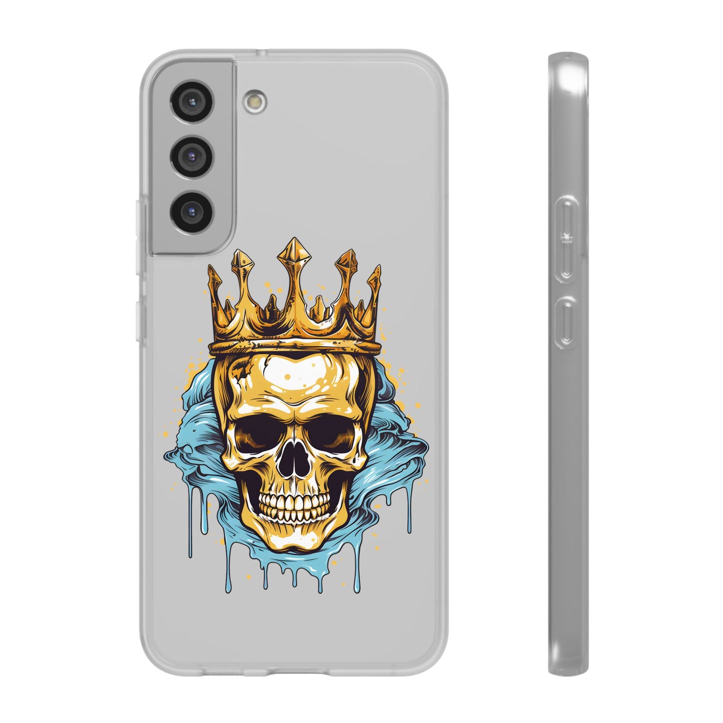 Skull Sovereign - Flexi Cases - Skull, crown, royalty, power, majesty, regal, death, edgy, dark, iPhone case, galaxy case, Samsung case