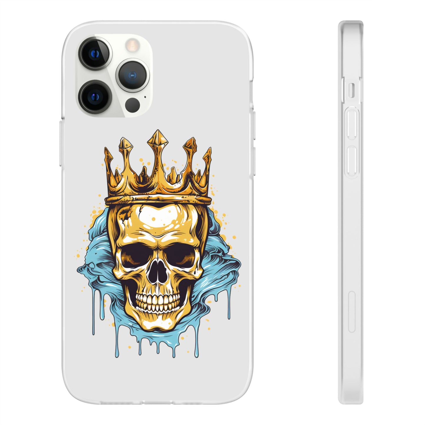 Skull Sovereign - Flexi Cases - Skull, crown, royalty, power, majesty, regal, death, edgy, dark, iPhone case, galaxy case, Samsung case