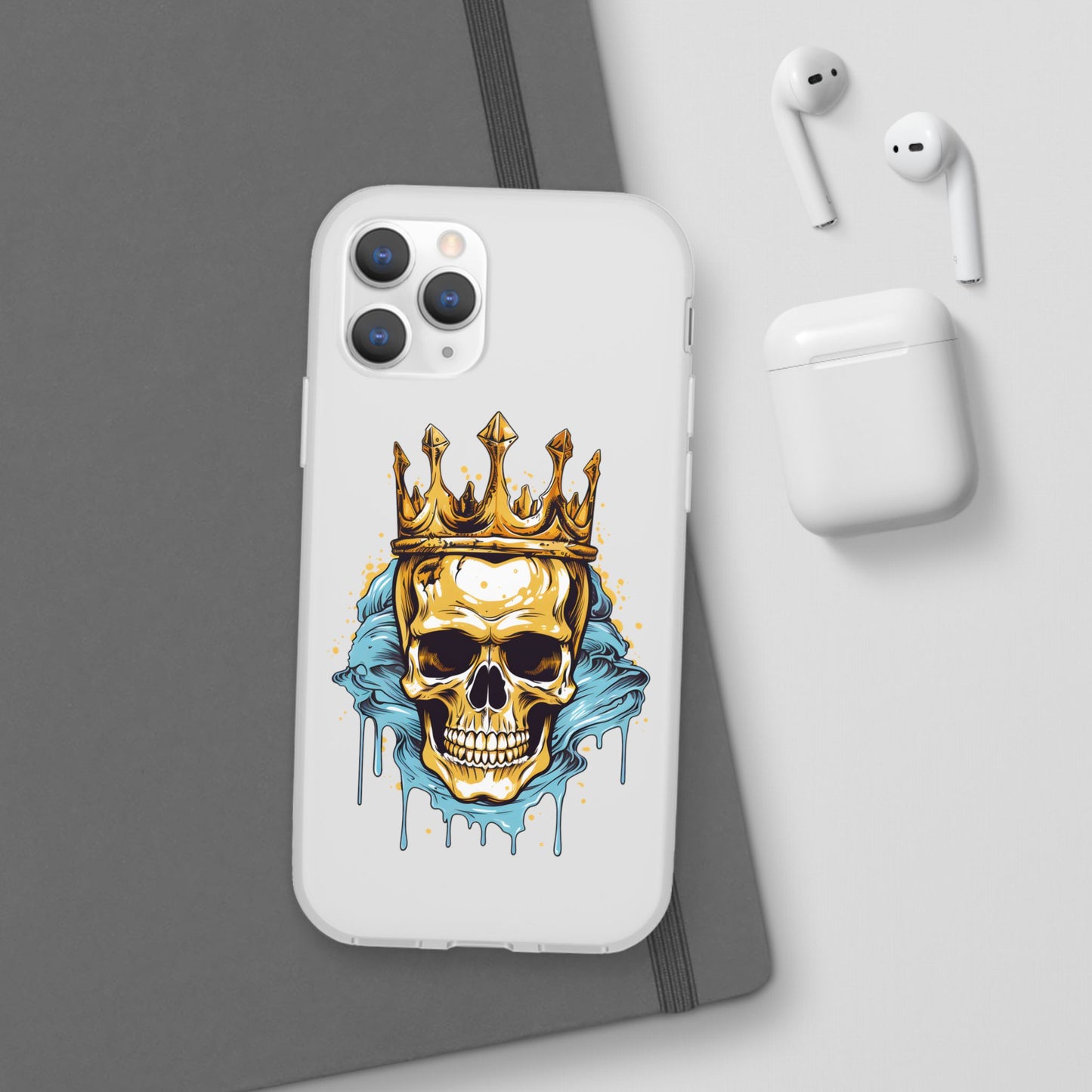 Skull Sovereign - Flexi Cases - Skull, crown, royalty, power, majesty, regal, death, edgy, dark, iPhone case, galaxy case, Samsung case