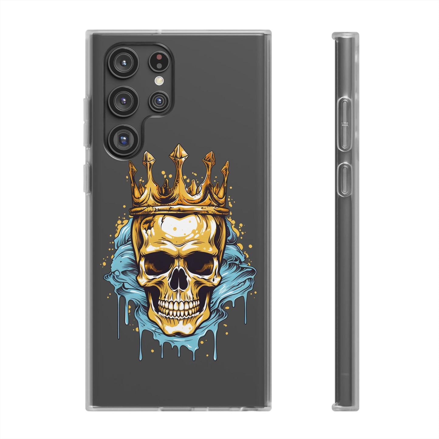 Skull Sovereign - Flexi Cases - Skull, crown, royalty, power, majesty, regal, death, edgy, dark, iPhone case, galaxy case, Samsung case