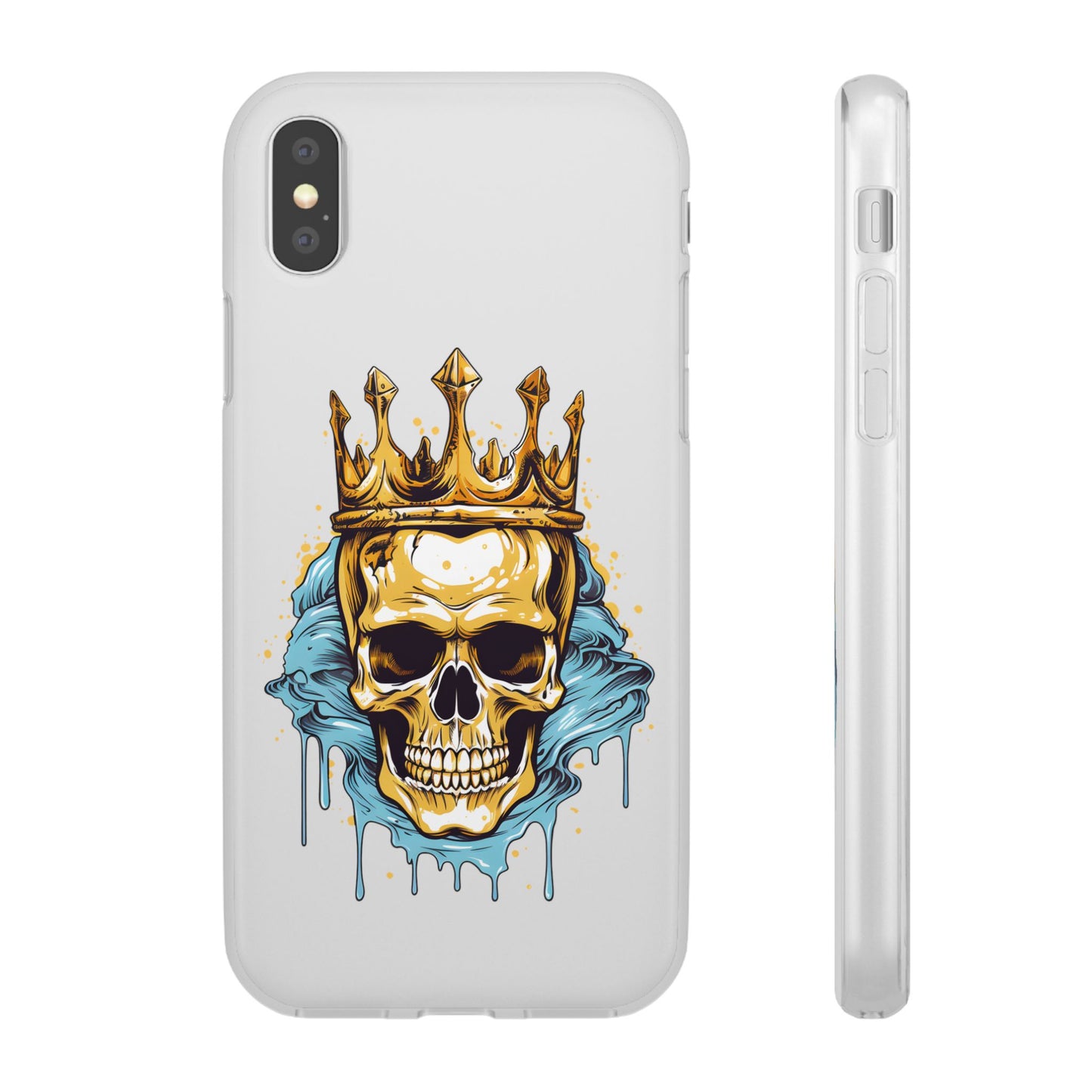 Skull Sovereign - Flexi Cases - Skull, crown, royalty, power, majesty, regal, death, edgy, dark, iPhone case, galaxy case, Samsung case