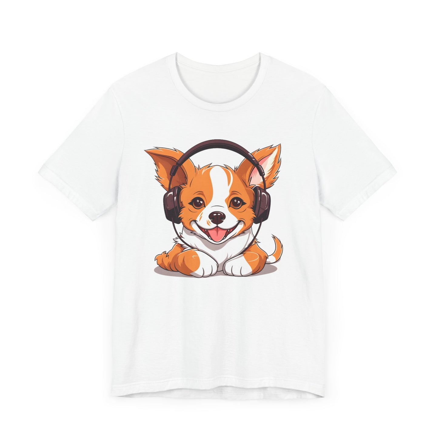 Corgi Beat - Tee - Corgi, headphones, music, pet, cute, adorable, paws, beats, tunes, chill, dog t-shirt, graphic tee
