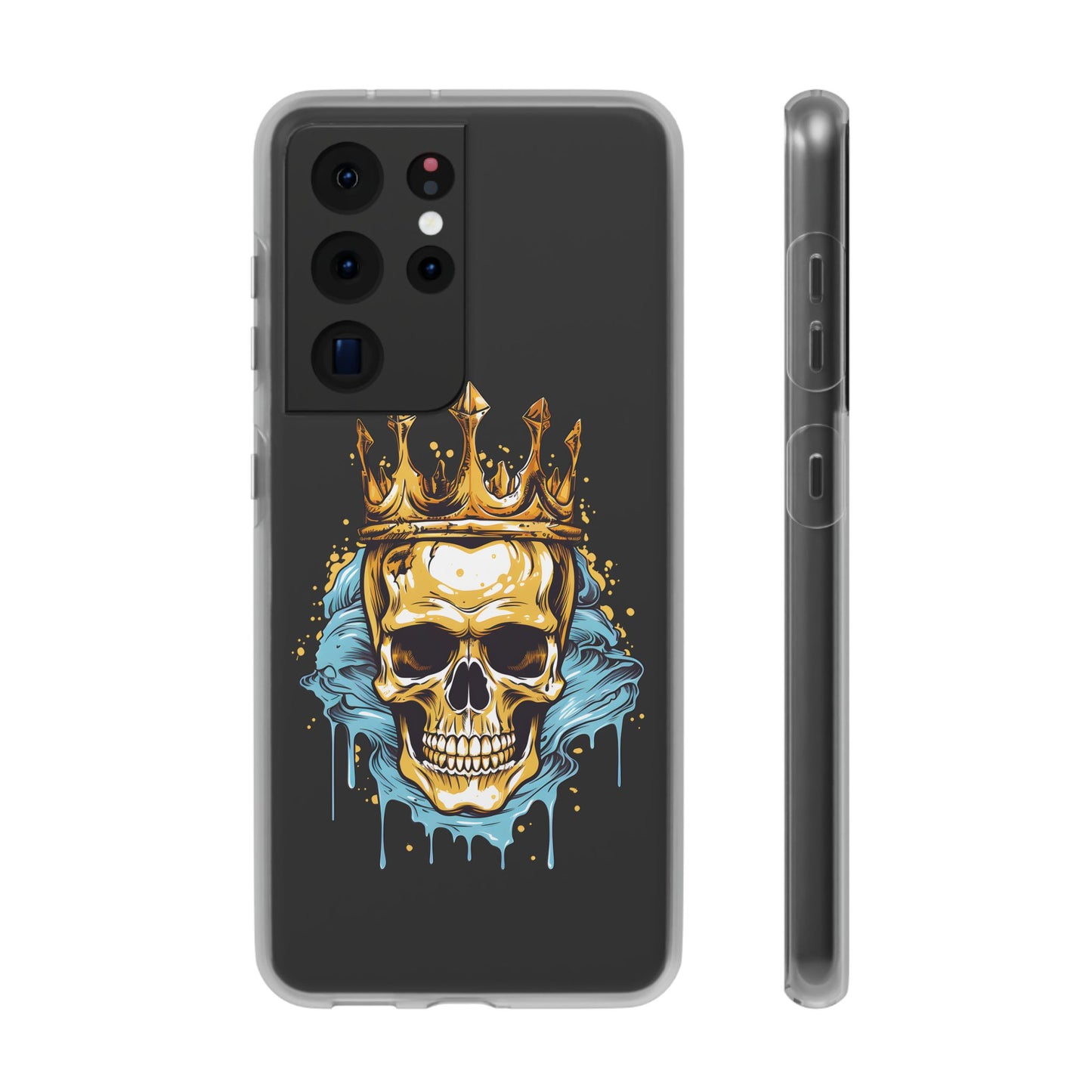 Skull Sovereign - Flexi Cases - Skull, crown, royalty, power, majesty, regal, death, edgy, dark, iPhone case, galaxy case, Samsung case