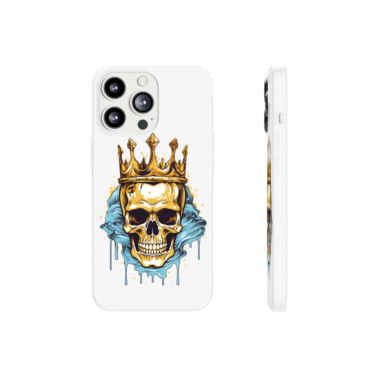 Skull Sovereign - Flexi Cases - Skull, crown, royalty, power, majesty, regal, death, edgy, dark, iPhone case, galaxy case, Samsung case