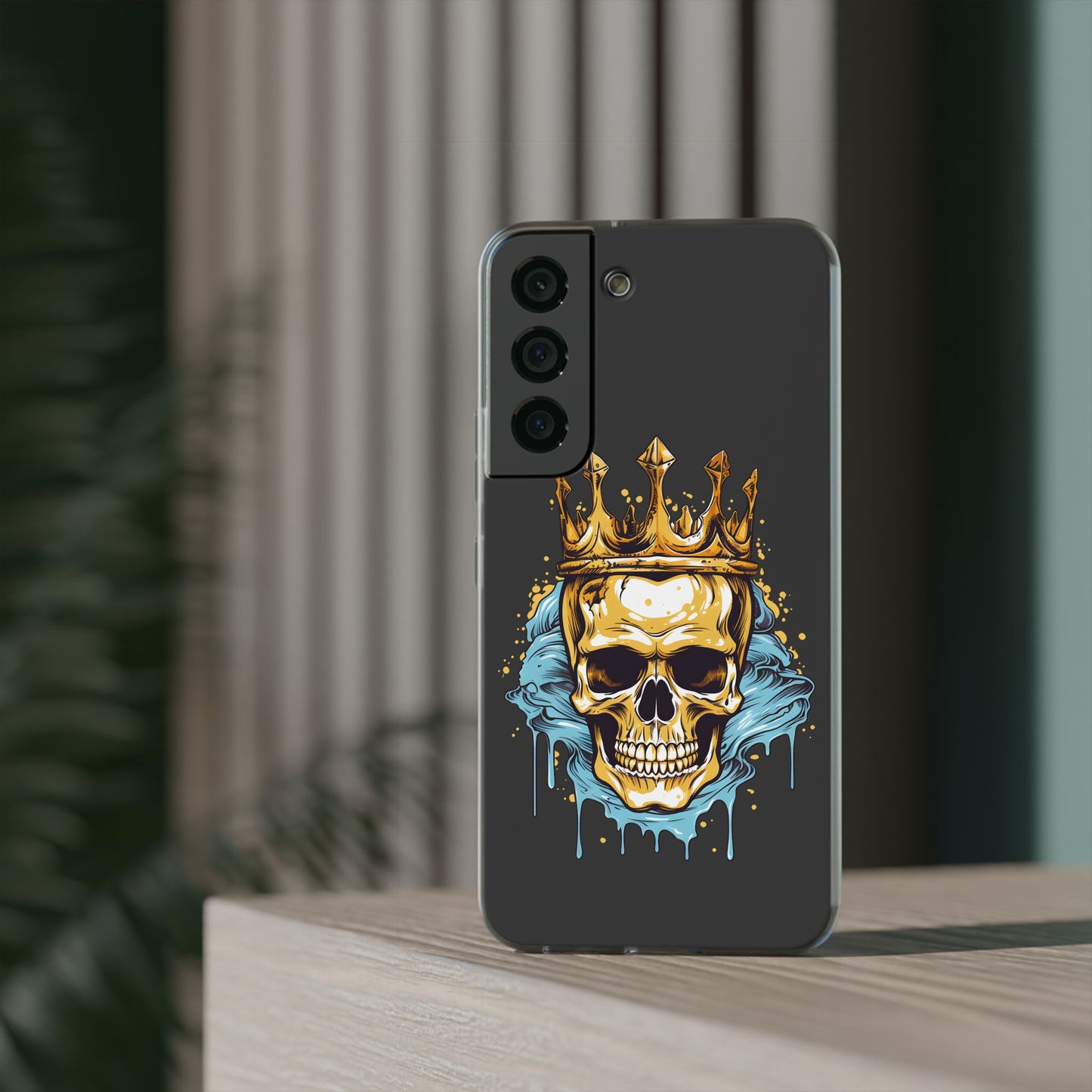 Skull Sovereign - Flexi Cases - Skull, crown, royalty, power, majesty, regal, death, edgy, dark, iPhone case, galaxy case, Samsung case