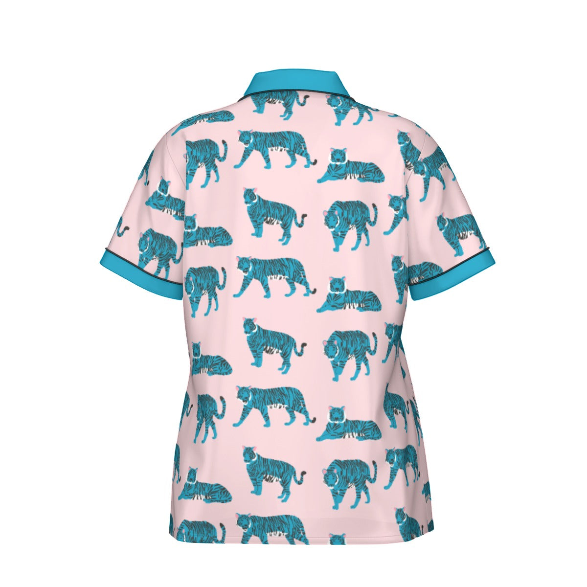 Wild & Cozy Blue Tiger Pajama Set