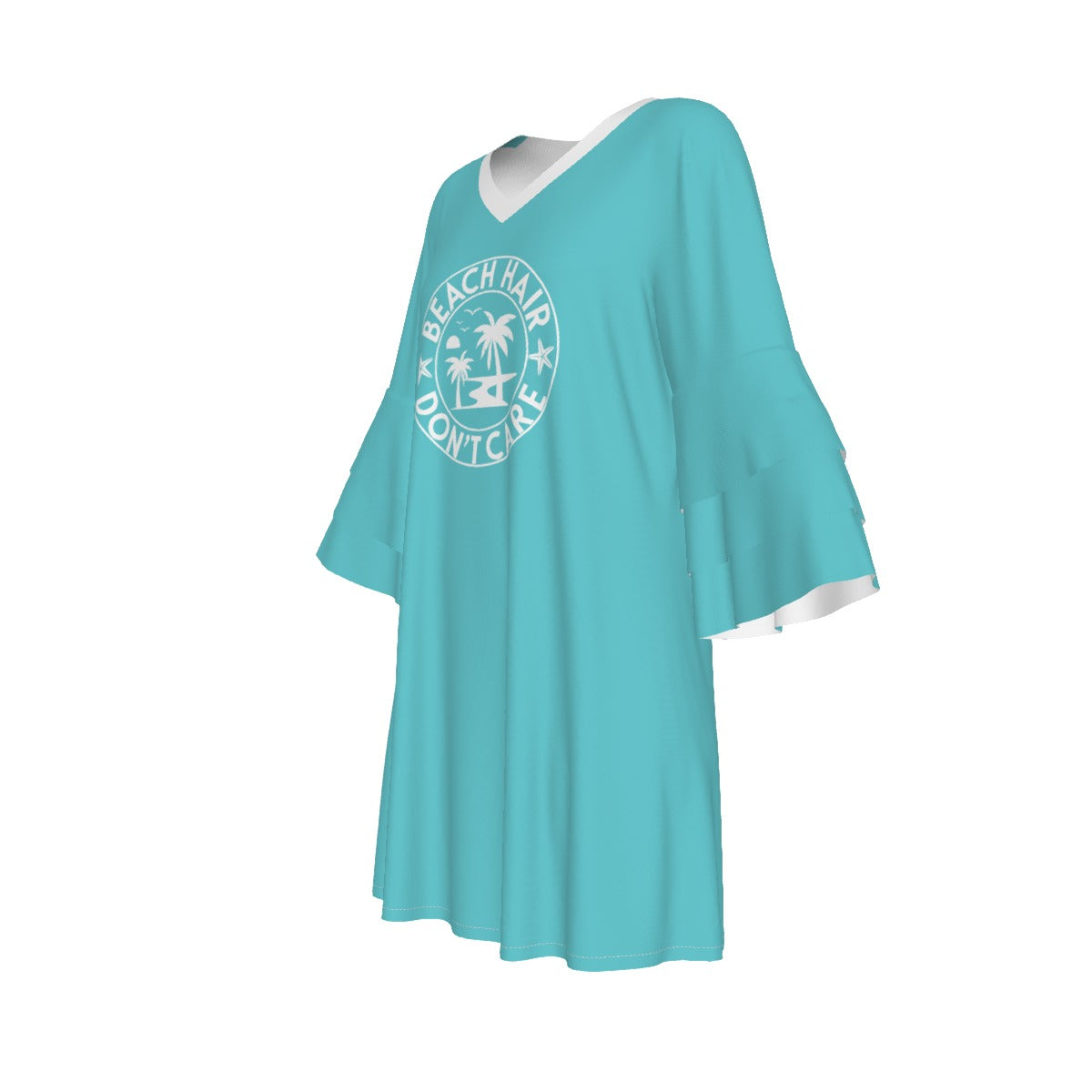 Beach Hair Don’t Care Ruffle Sleeve Tunic