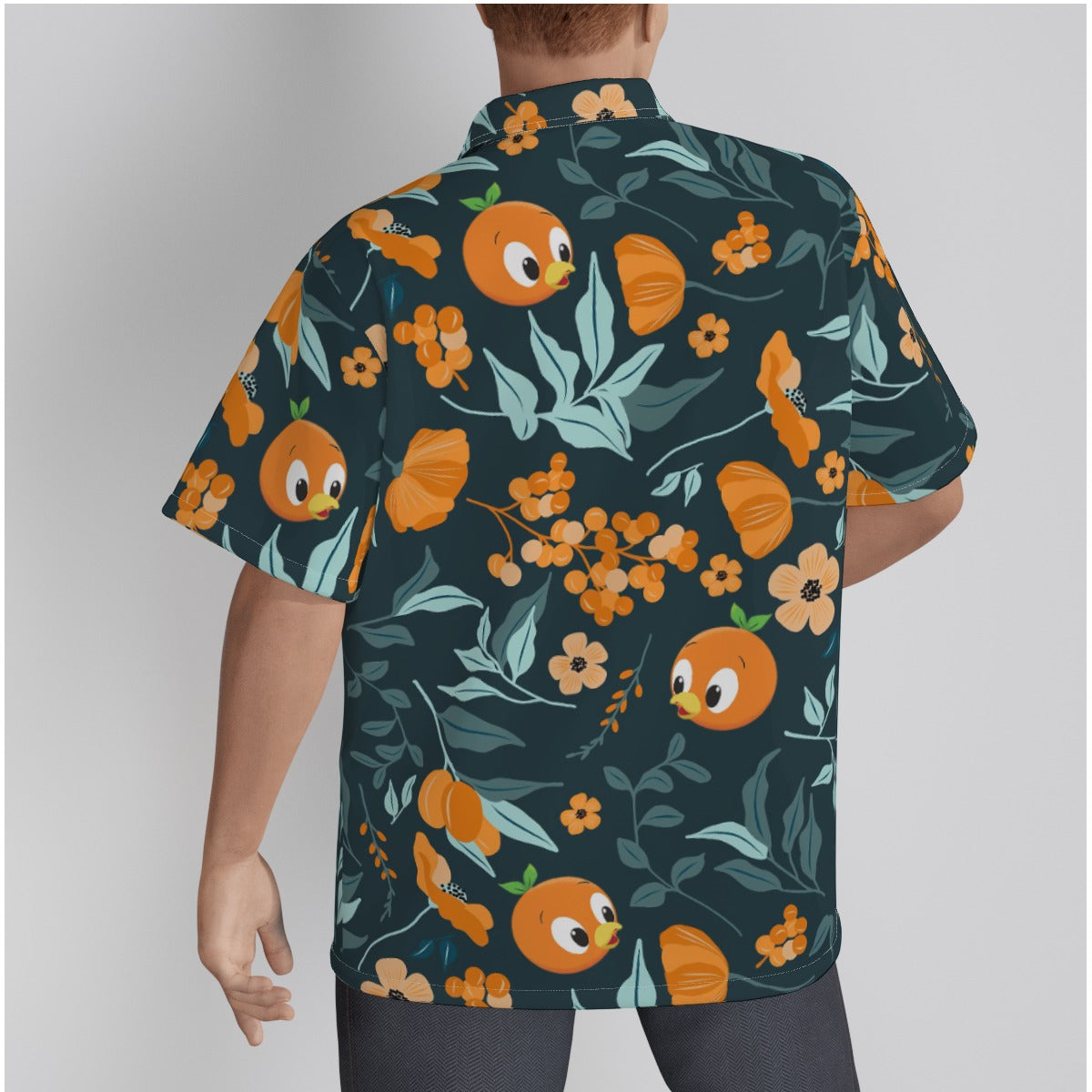 Citrus Bloom Button-Up Hawaiian Shirt
