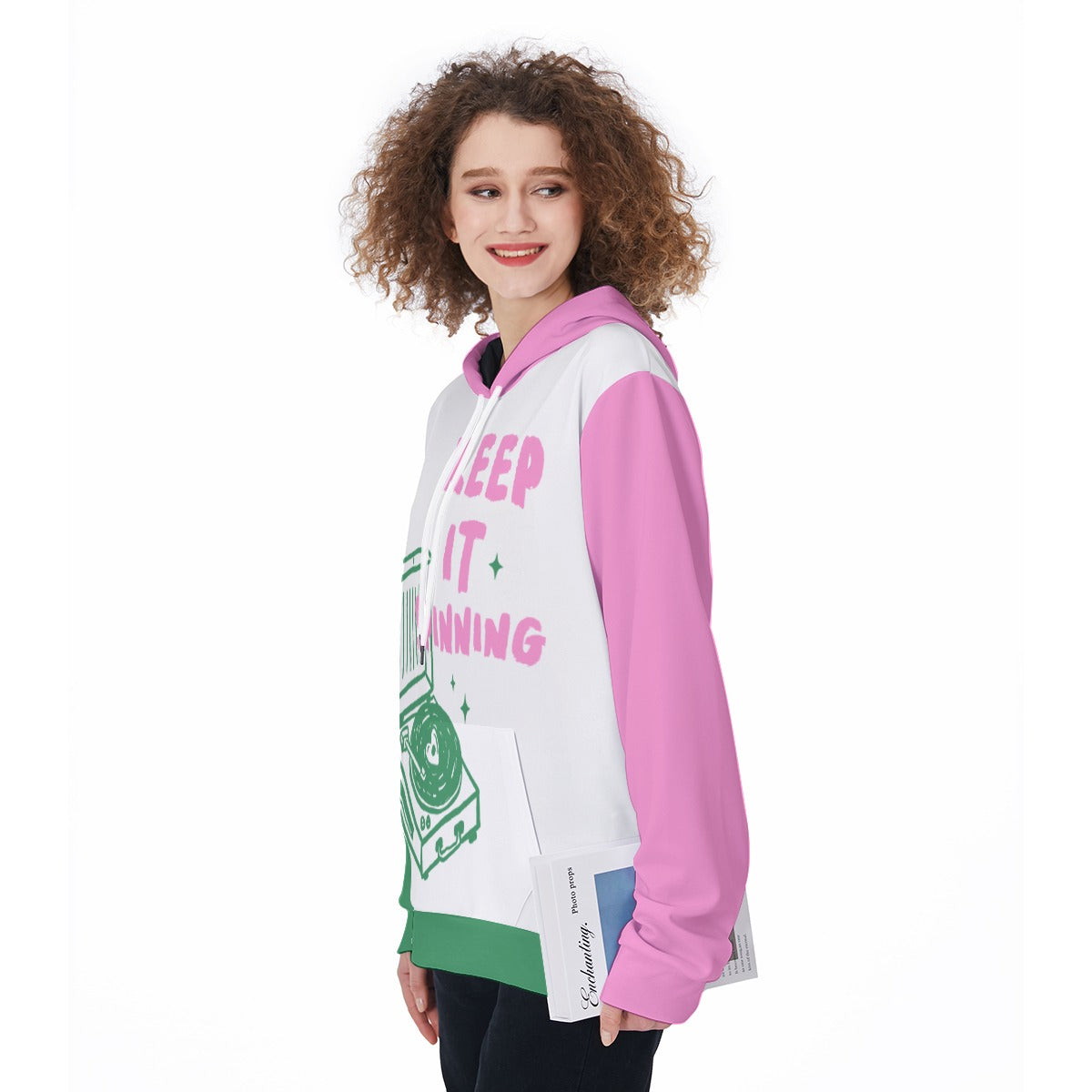 “Keep It Spinning” Retro-Inspired Colorblock Hoodie