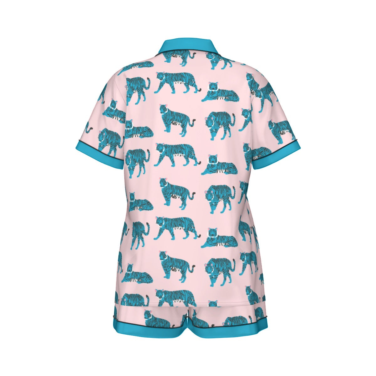 Wild & Cozy Blue Tiger Pajama Set