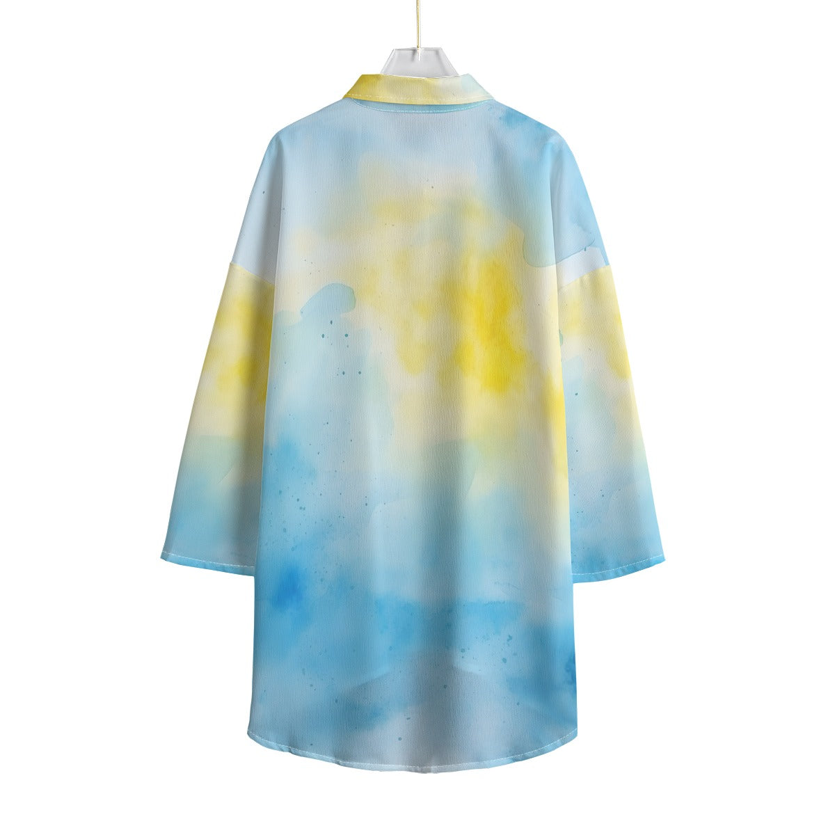 Sunset Mist Watercolor Button-Up Shirt