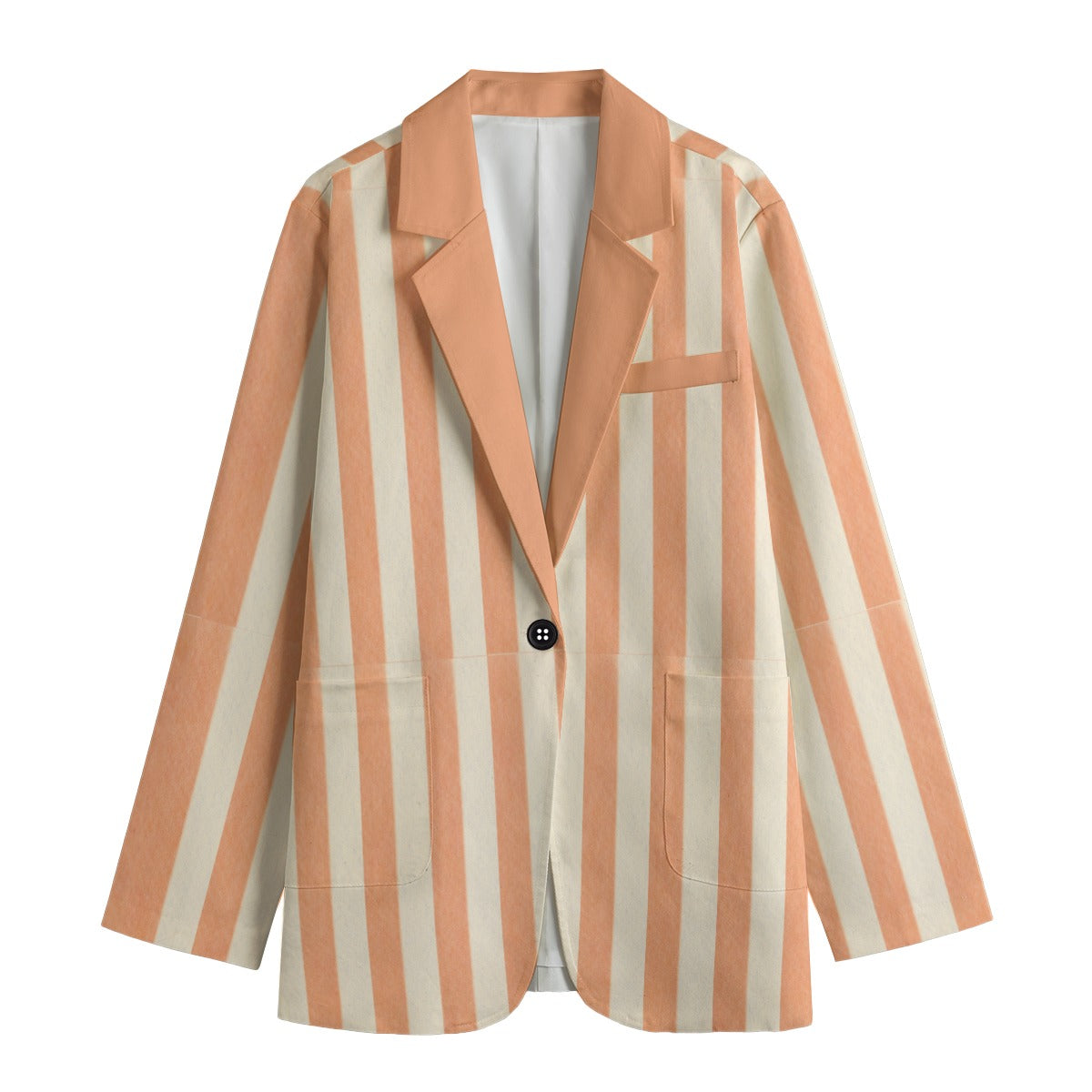 Peachy Vertical Stripe Statement Blazer
