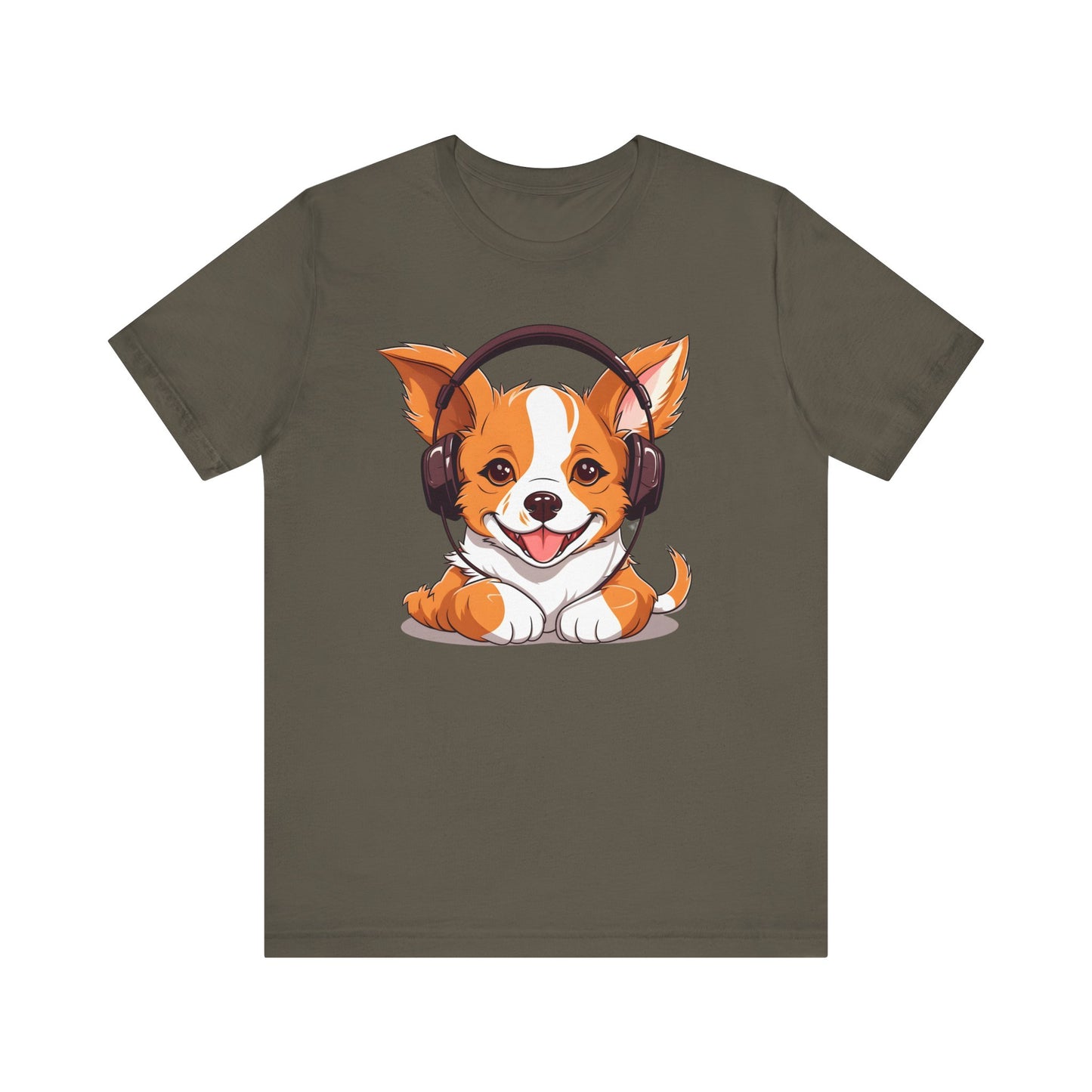 Corgi Beat - Tee - Corgi, headphones, music, pet, cute, adorable, paws, beats, tunes, chill, dog t-shirt, graphic tee