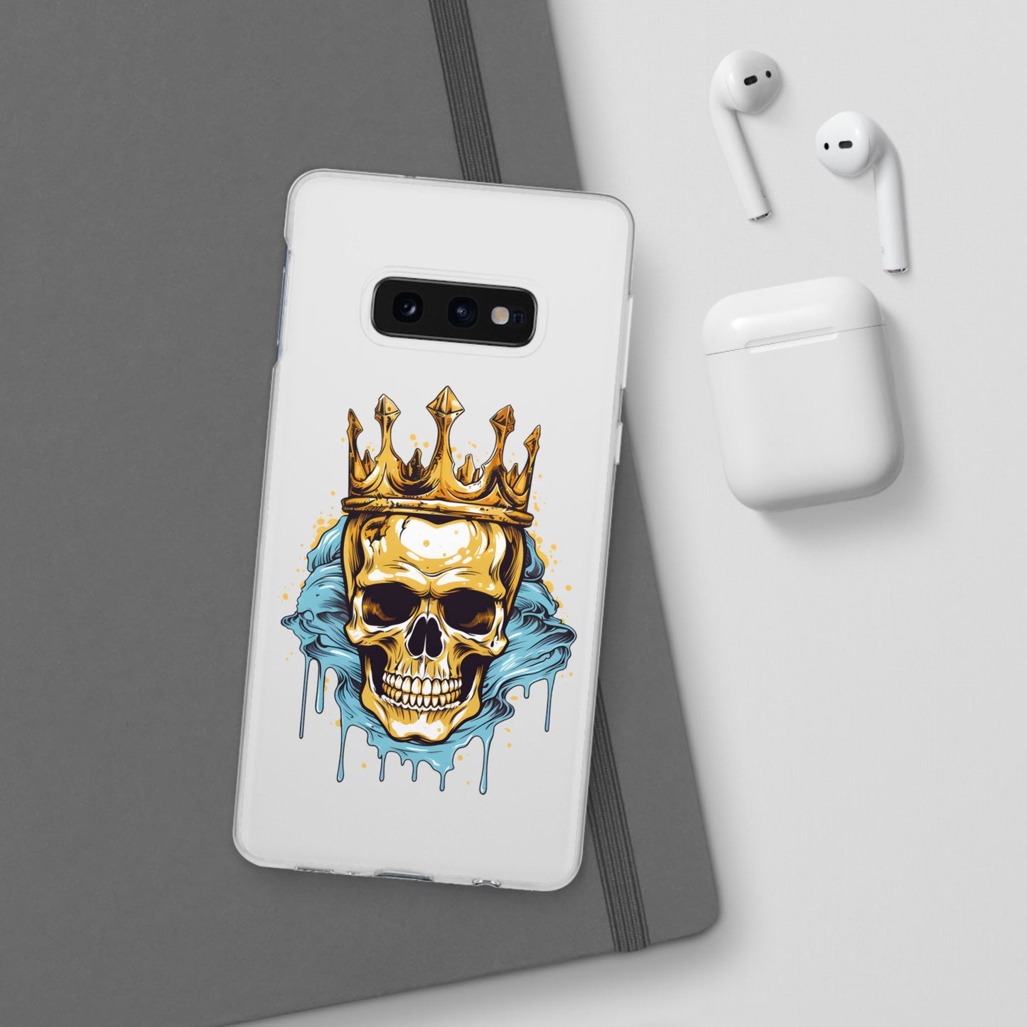 Skull Sovereign - Flexi Cases - Skull, crown, royalty, power, majesty, regal, death, edgy, dark, iPhone case, galaxy case, Samsung case