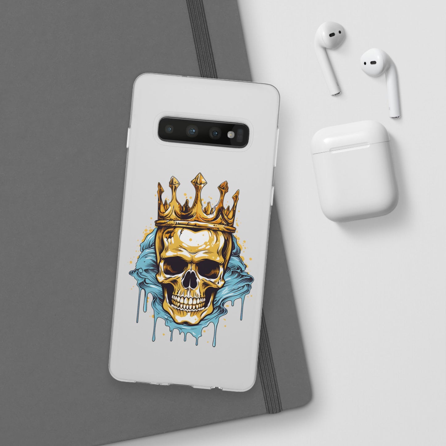 Skull Sovereign - Flexi Cases - Skull, crown, royalty, power, majesty, regal, death, edgy, dark, iPhone case, galaxy case, Samsung case