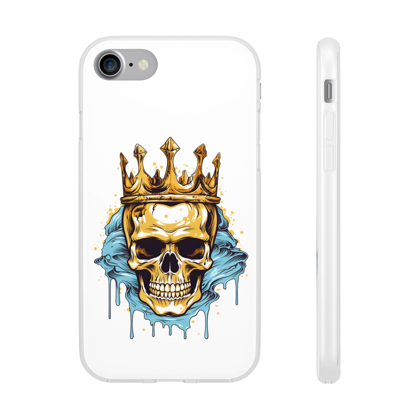 Skull Sovereign - Flexi Cases - Skull, crown, royalty, power, majesty, regal, death, edgy, dark, iPhone case, galaxy case, Samsung case