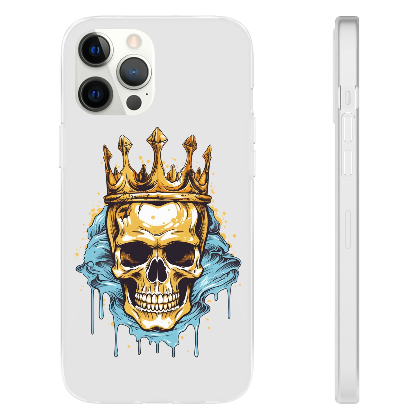 Skull Sovereign - Flexi Cases - Skull, crown, royalty, power, majesty, regal, death, edgy, dark, iPhone case, galaxy case, Samsung case