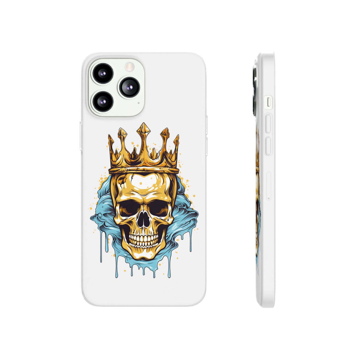 Skull Sovereign - Flexi Cases - Skull, crown, royalty, power, majesty, regal, death, edgy, dark, iPhone case, galaxy case, Samsung case