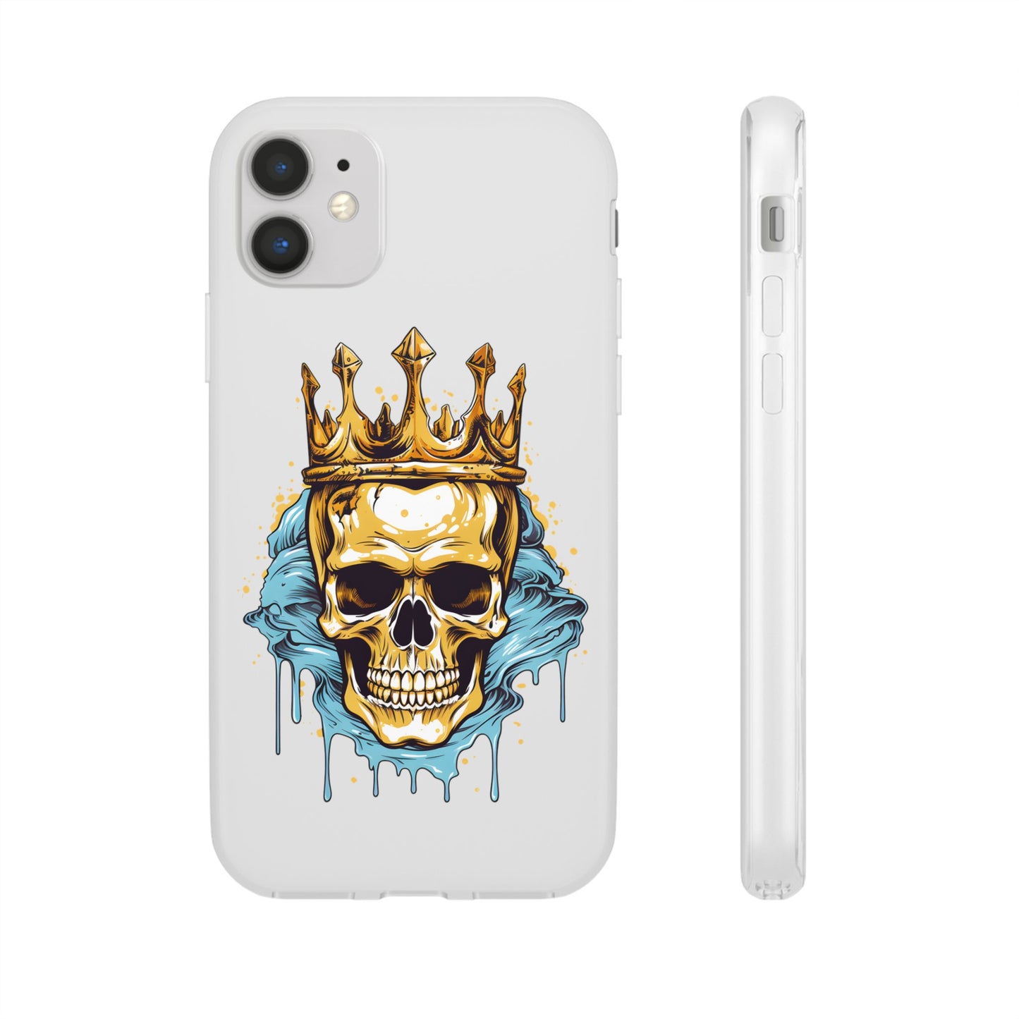 Skull Sovereign - Flexi Cases - Skull, crown, royalty, power, majesty, regal, death, edgy, dark, iPhone case, galaxy case, Samsung case