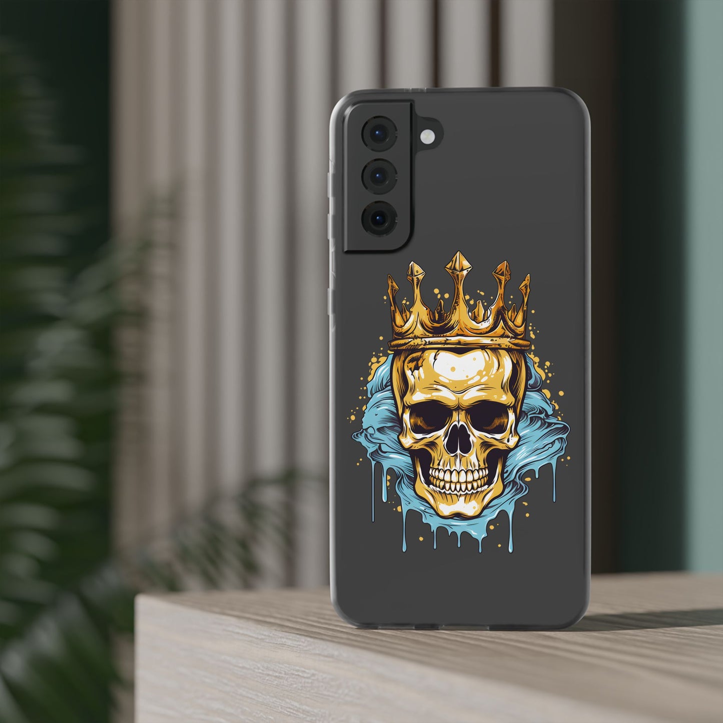 Skull Sovereign - Flexi Cases - Skull, crown, royalty, power, majesty, regal, death, edgy, dark, iPhone case, galaxy case, Samsung case