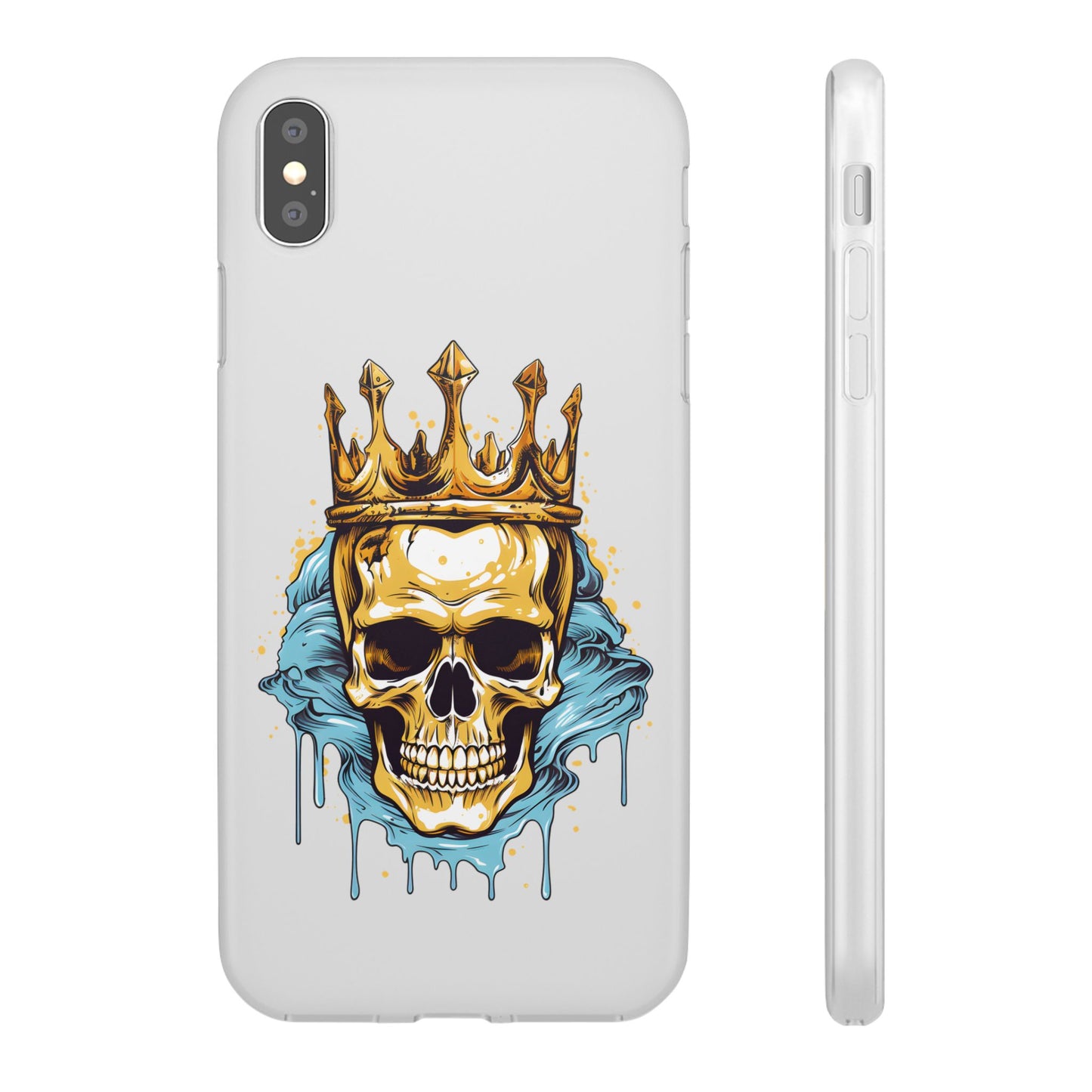 Skull Sovereign - Flexi Cases - Skull, crown, royalty, power, majesty, regal, death, edgy, dark, iPhone case, galaxy case, Samsung case