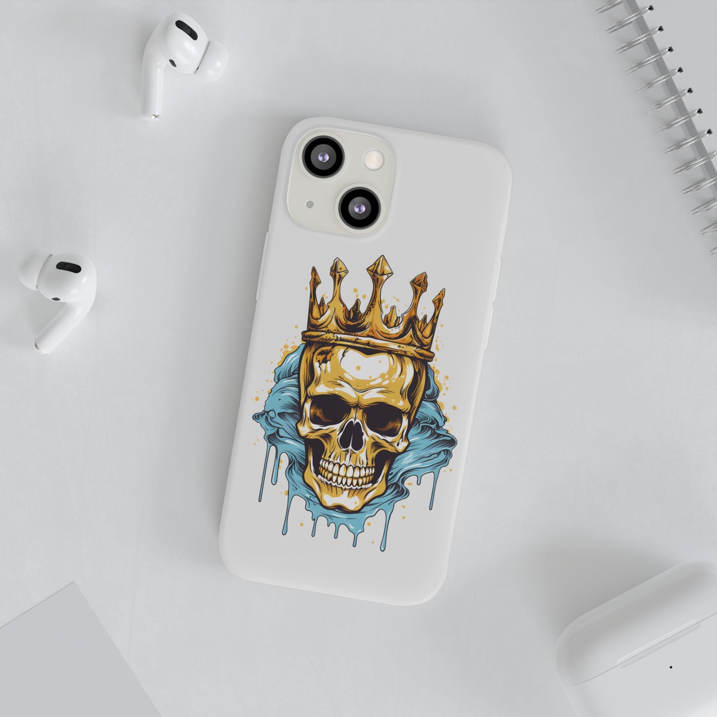 Skull Sovereign - Flexi Cases - Skull, crown, royalty, power, majesty, regal, death, edgy, dark, iPhone case, galaxy case, Samsung case