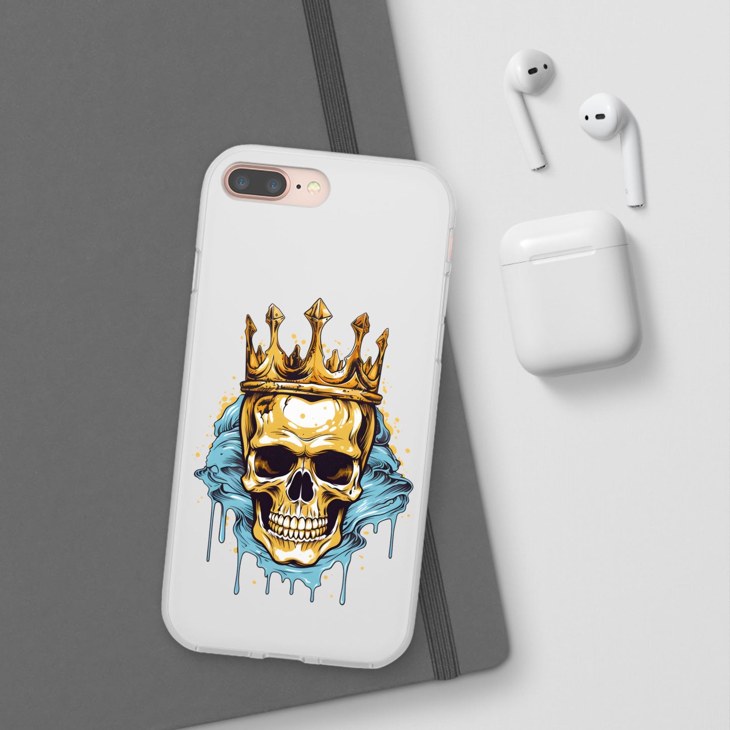 Skull Sovereign - Flexi Cases - Skull, crown, royalty, power, majesty, regal, death, edgy, dark, iPhone case, galaxy case, Samsung case