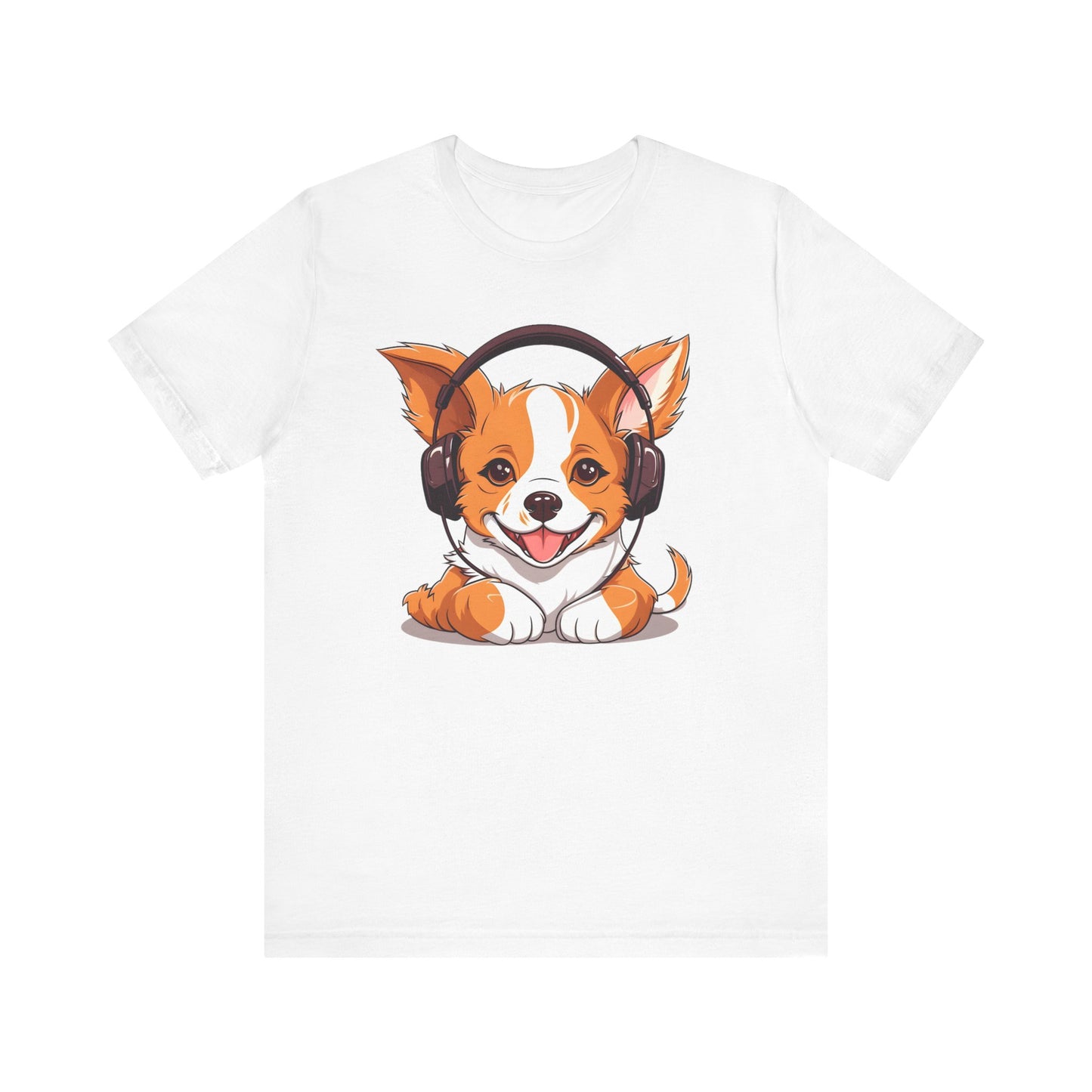 Corgi Beat - Tee - Corgi, headphones, music, pet, cute, adorable, paws, beats, tunes, chill, dog t-shirt, graphic tee