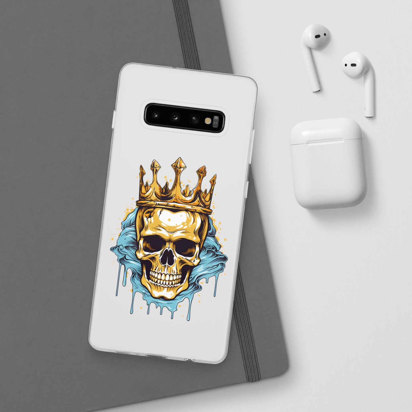 Skull Sovereign - Flexi Cases - Skull, crown, royalty, power, majesty, regal, death, edgy, dark, iPhone case, galaxy case, Samsung case