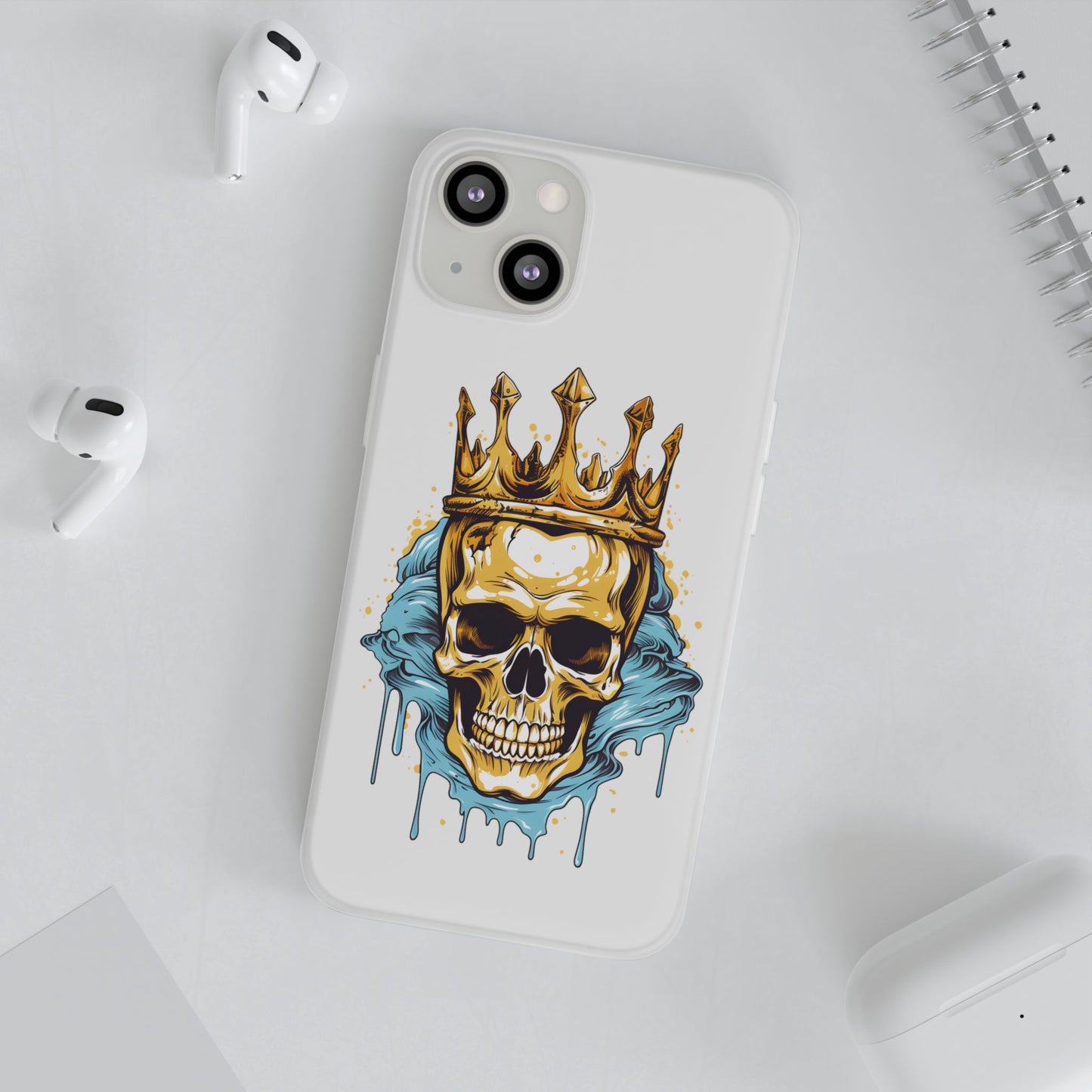 Skull Sovereign - Flexi Cases - Skull, crown, royalty, power, majesty, regal, death, edgy, dark, iPhone case, galaxy case, Samsung case