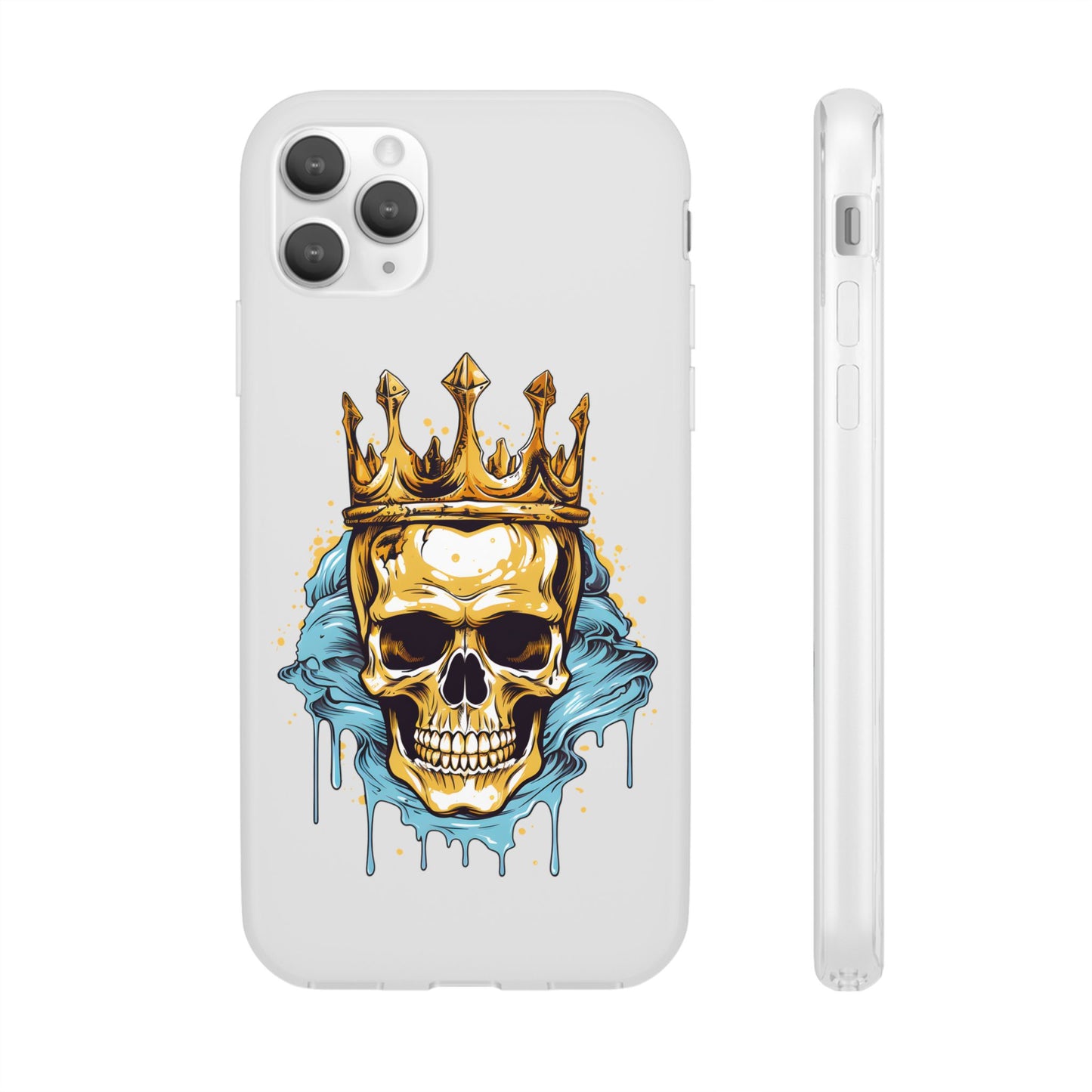 Skull Sovereign - Flexi Cases - Skull, crown, royalty, power, majesty, regal, death, edgy, dark, iPhone case, galaxy case, Samsung case