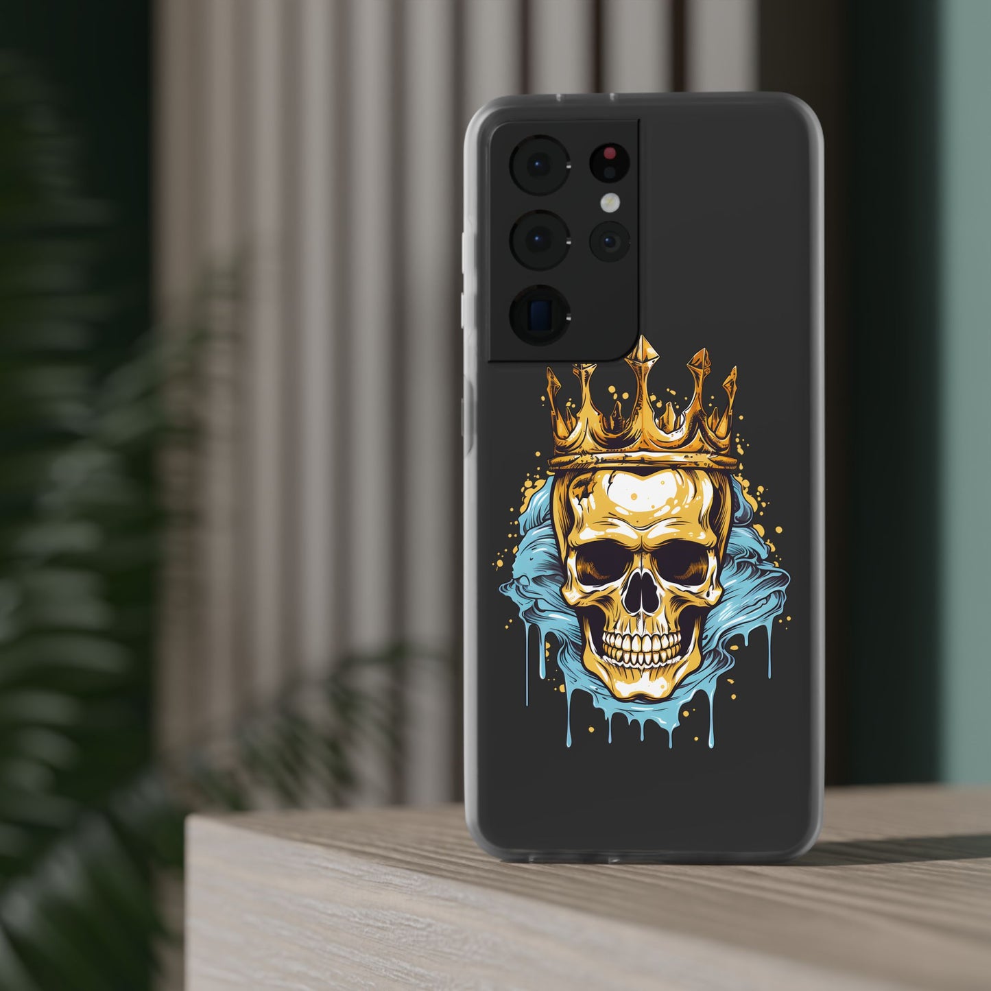 Skull Sovereign - Flexi Cases - Skull, crown, royalty, power, majesty, regal, death, edgy, dark, iPhone case, galaxy case, Samsung case