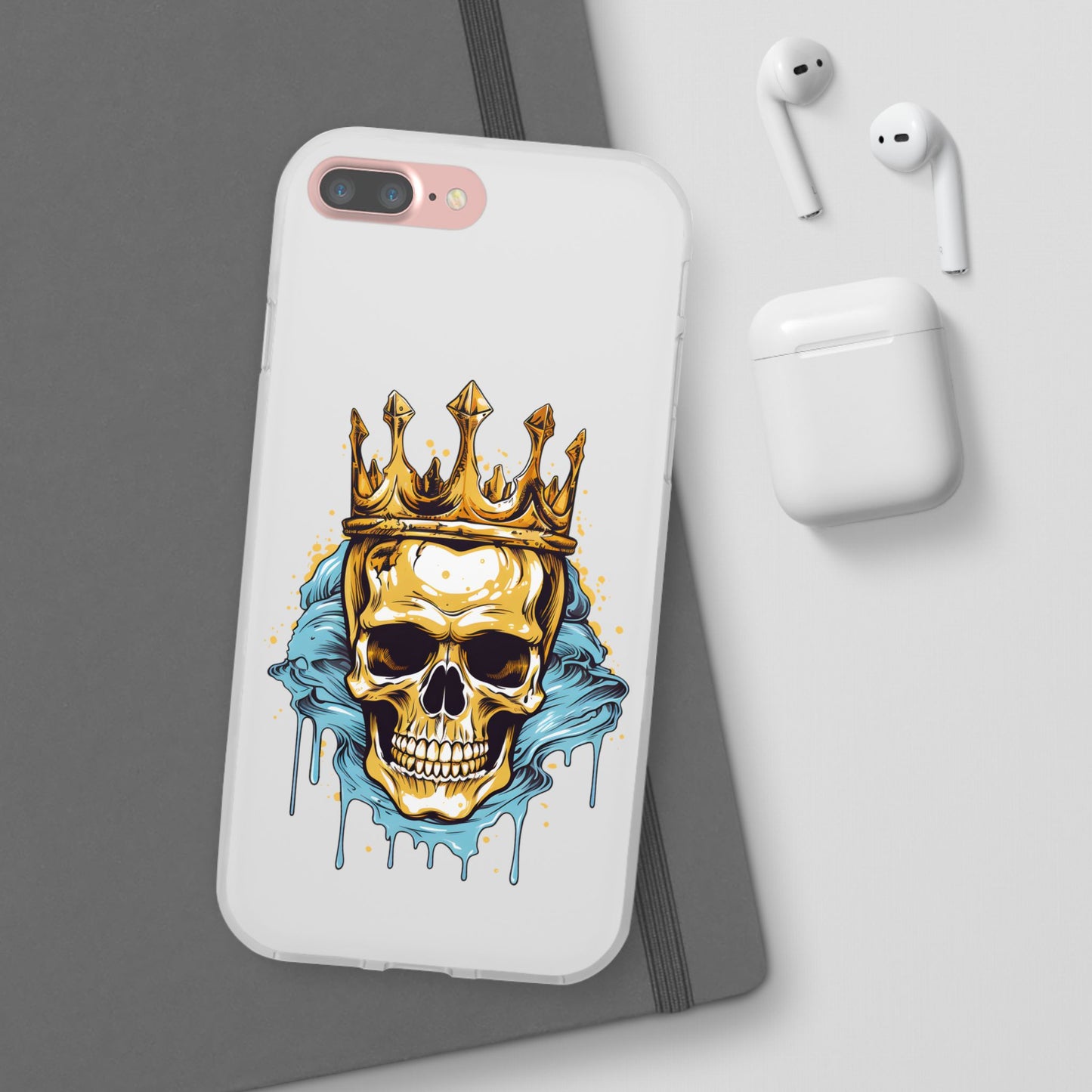 Skull Sovereign - Flexi Cases - Skull, crown, royalty, power, majesty, regal, death, edgy, dark, iPhone case, galaxy case, Samsung case