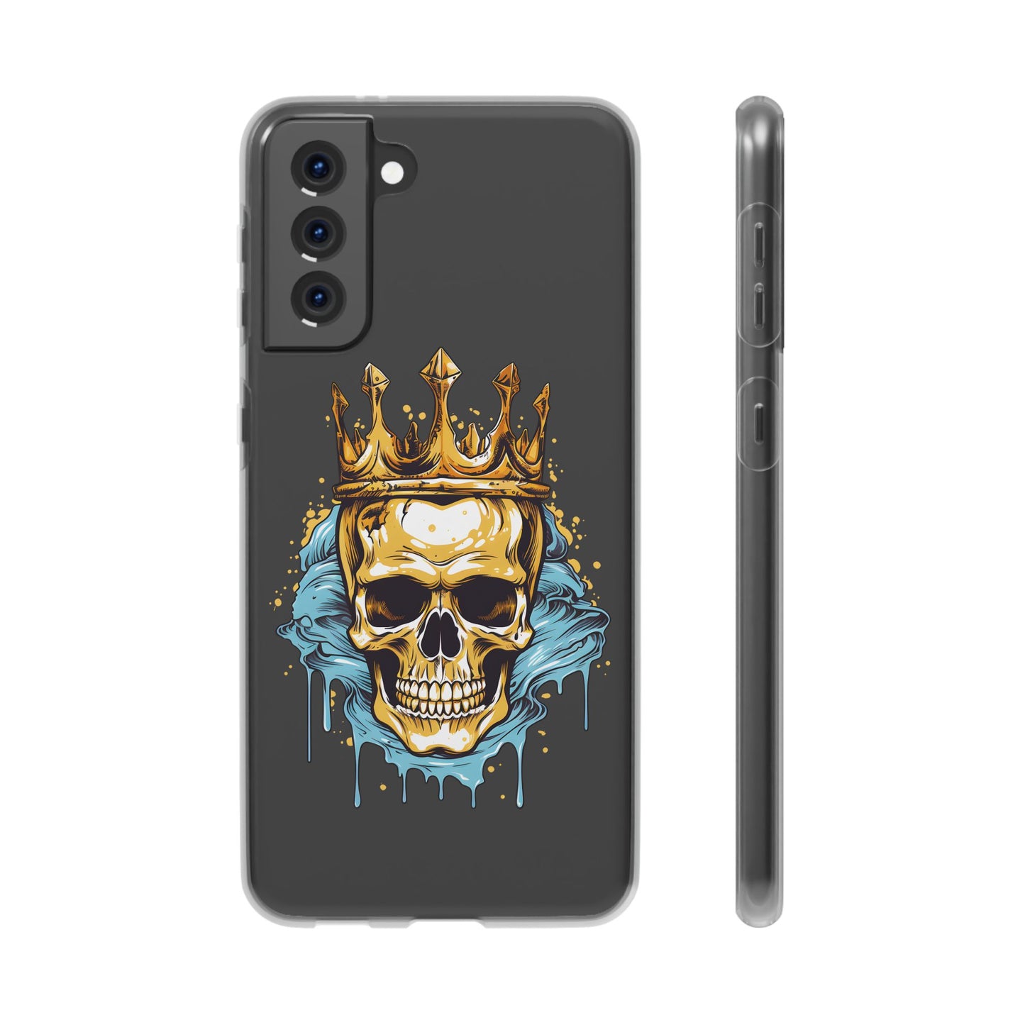 Skull Sovereign - Flexi Cases - Skull, crown, royalty, power, majesty, regal, death, edgy, dark, iPhone case, galaxy case, Samsung case