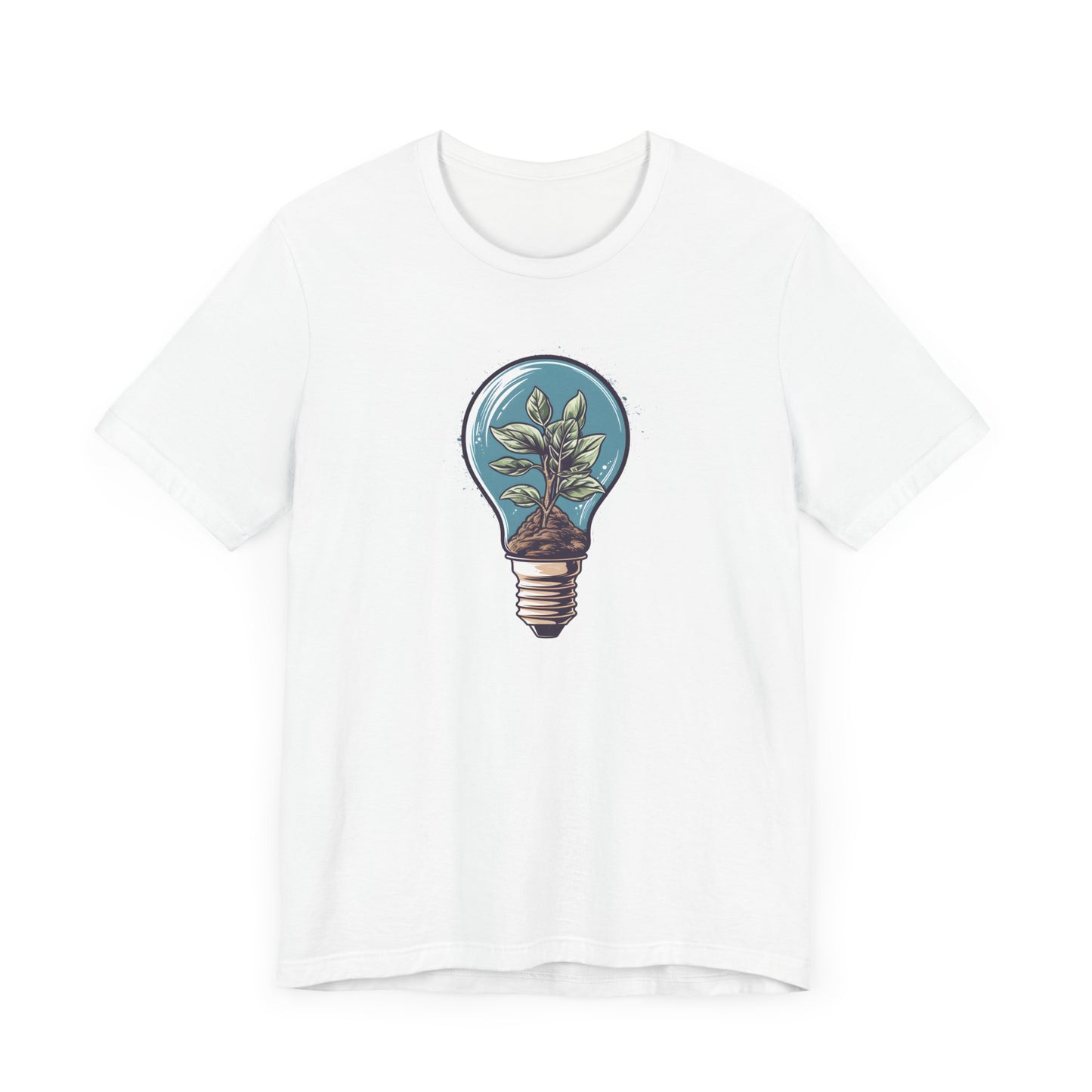 Botanical Brilliance - Tee - Lightbulb, plant, growth, sustainability, nature, green, botanical, environmental, unique, women's tee